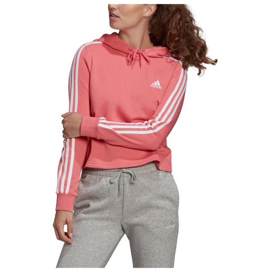 Adidas Γυναικείο φούτερ 3S French terry Cropped Hoodie Adidas Γυναικείο φούτερ 3S French terry Cropped Hoodie